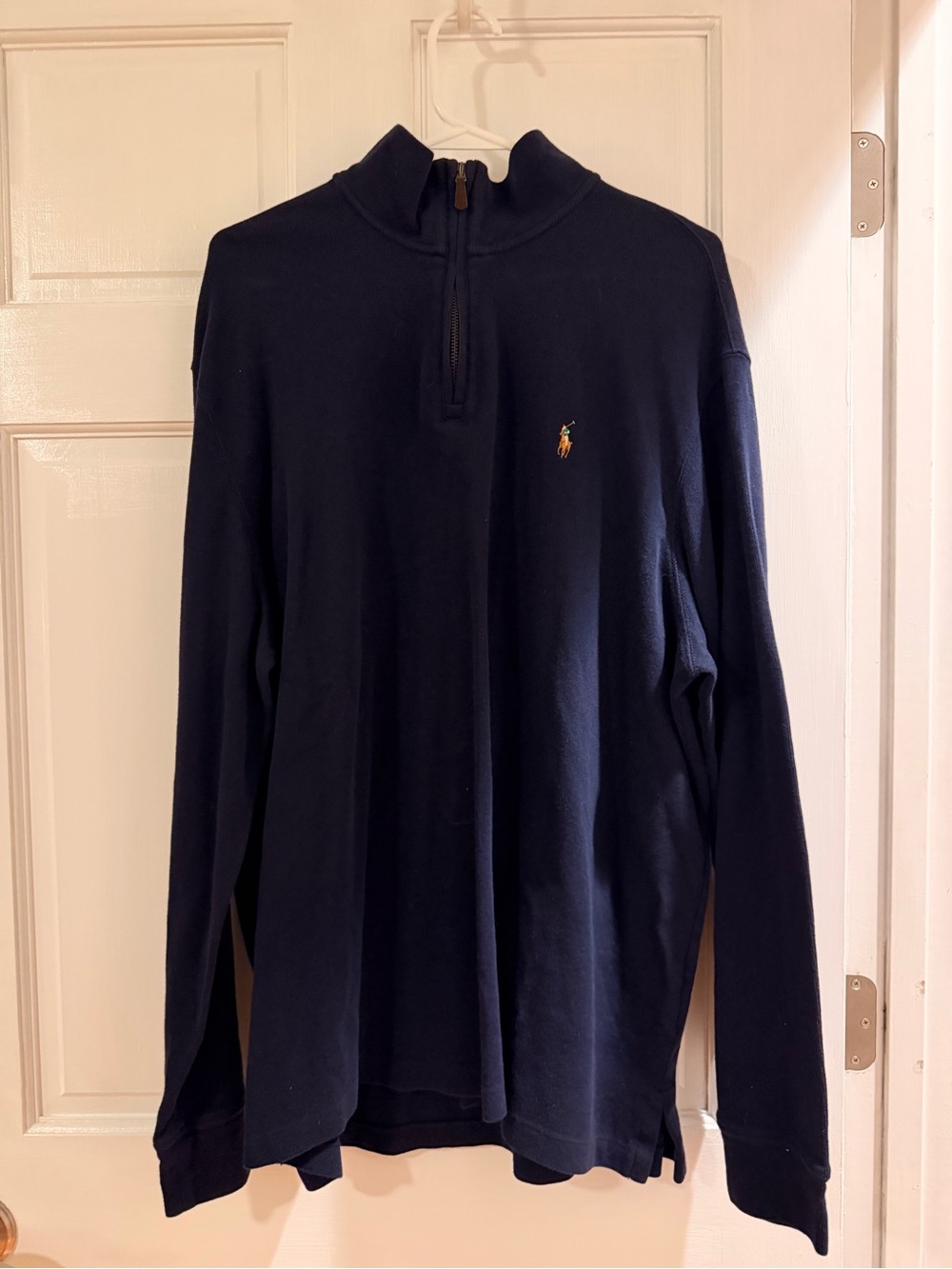 Polo by Ralph Lauren Navy Half-Zip Polo Sweater with Polo Pony